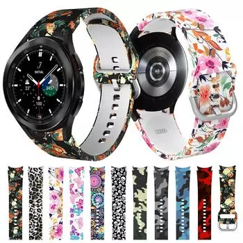 Ремешок для часов 20 мм для Samsung Galaxy Watch 4 Classic, 46 мм, 42 мм, силиконовый ремешок для Samsung Galaxy Watch 6/5/4, 44 мм, 40 мм