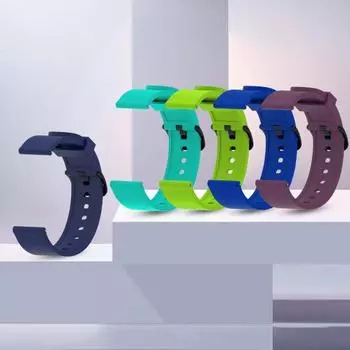 Ремешок для часов 20 мм, мягкий силиконовый водонепроницаемый сменный ремешок для умных часов для Huawei Honor ES чёрный