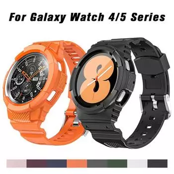 Ремешок для часов 20 мм спортивный ремешок для часов Samsung Galaxy Watch 4 классический ремешок 46 мм 42 мм мягкий браслет из ТПУ correa для Galaxy Watch 5 4 44 мм 40 мм Watch 4 Classic 46mm