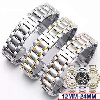 Ремешок для часов 22 мм, браслет из нержавеющей стали Master Crescent, ремешок 12/13/14/15/16/17/18/19/20/21/22 мм 16mm серебряный