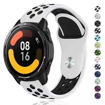 Ремешок для часов 22 мм для часов Xiaomi Watch S1 Active/Mi, цветной спортивный силиконовый браслет для Xiaomi Mi Watch Color 2, аксессуары Mi Watch Color 2