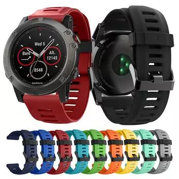 Ремешок для часов 26 мм, силиконовый ремешок для Garmin Fenix 5X Plus 6X Pro, спортивный ремешок для часов на открытом воздухе, сменный ремешок для часов Garmin Fenix 3/3 HR