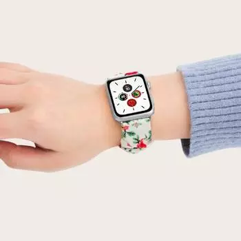 Ремешок для часов 38 мм/42 мм/40 мм/44 мм, эластичный удобный ремешок для резинки для волос из полиэстера для Apple Watch 38/40mm