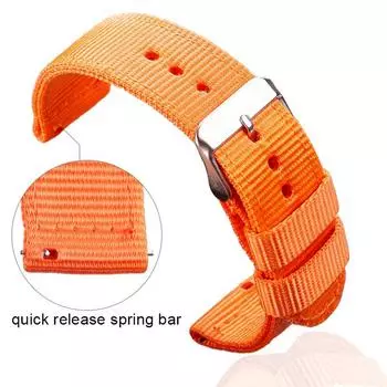 Ремешок для часов, 9 цветов, нейлоновый парусиновый ремешок, 18-24 мм, женский и мужской сменный ремешок, аксессуары для часов 18mm синий