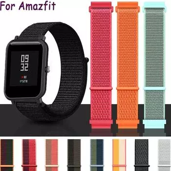 Ремешок для часов Amazfit GTS/2/2e/4/3/mini GTR 2/3/Pro/4/U/stratos 2 3 нейлоновый ремешок для часов 20 мм 22 мм ремешок Correa Amazfit bip 20mm watchband