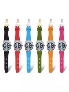 Ремешок для часов Ap Royal Oak Offshore, силиконовый вогнутый интерфейс 15400 15500, резиновый, розовое золото, складная пряжка, ремешок для часов 27 28 мм 26mm