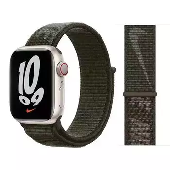 Ремешок для часов Apple Watch, ремешок 44 мм, 38 мм, 42 мм, 40 мм, нейлоновая петля для Apple Watch, браслет 45 мм, 41 мм, Correa для iWatch 3, 4, 5 SE, 6, 7, ремешок 38/40/41MM -Nylon Strap хаки