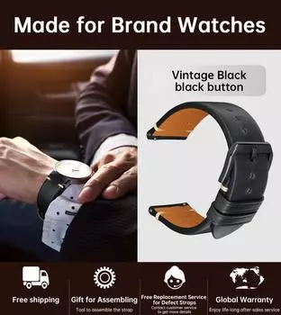 Ремешок для часов, быстросъемный ремешок для часов, Италия, кожа растительного дубления для Huawei Galaxy Watch, 22 мм, браслет для часов с коровьим кожаным ремешком 24mm