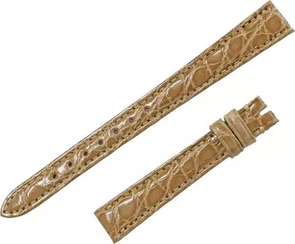 Ремешок для часов Caiman, сменный ремешок из кожи крокодила Caiman в [ROCOTTE] (Сделано в Японии/Натуральная кожа) (Бежевый, 14-12мм) бежевый