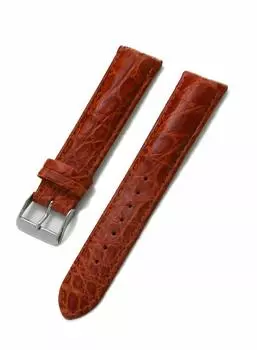 Ремешок для часов CASSIS Caiman WOLFSBURG 20 мм золотисто-коричневый с инструментами для замены U1108A68041020 (крокодиловая кожа)
