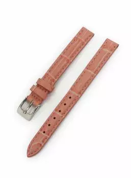Ремешок для часов CASSIS из телячьей кожи крокодила с тиснением DONNA Croco Calf Donna 10 мм пастельно-розовый с инструментом для замены в комплекте D0000312287010M