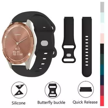 Ремешок для часов Garmin Vivomove 3S/Garminmove3S Band Simplicity Быстросъемные аксессуары для Garmin Vivoactive 4S 18 мм ремешок For Vivomove 3S белый