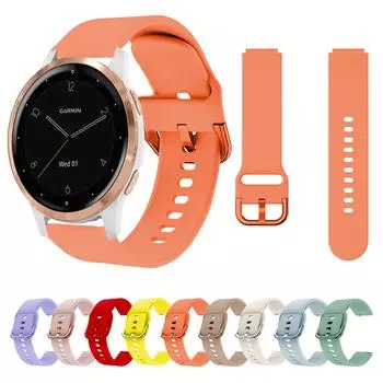 Ремешок для часов GarminActive S Strap Quick Release Classic Color Buckle Wristband для Venu 2S 3S Vivomove 3S 18 мм ремешок для часов For Garmin Active S