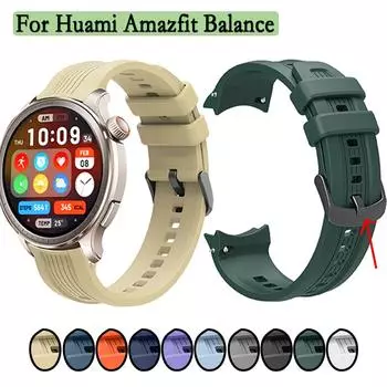 Ремешок для часов Huami Amazfit Balance, высококачественный силиконовый ремешок для часов, сменный регулируемый ремешок, спортивный ремешок Correa For Amazfit Balance