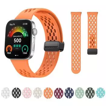 Ремешок для часов Huawei Fit 3 с быстросъемной магнитной застежкой, подходит для мужчин и женщин, силиконовые аксессуары для браслета Huawei Fit 3 For huawei fit 3 белый