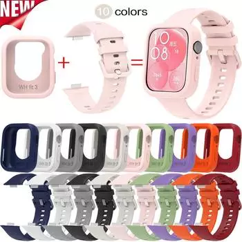 Ремешок для часов Huawei Watch Fit 3, сменный силиконовый ремешок для Huawei Watch Fit3, новый ремешок для браслета Correa с чехлом Huawei watch Fit 3