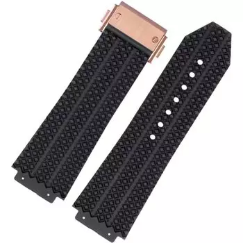 Ремешок для часов Hublot Watch Band Совместим с Hublot Soft Silica Gel Силиконовый резиновый ремень Пряжка из нержавеющей стали Прочный Big Bang HUBLOT Classic
