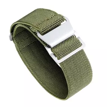 Ремешок для часов из эластичной ткани, нейлоновый водонепроницаемый, военный сменный ремешок для часов, мужской и женский сменный ремешок для часов с застежкой-липучкой 18 мм 20 мм 22 мм зелёный
