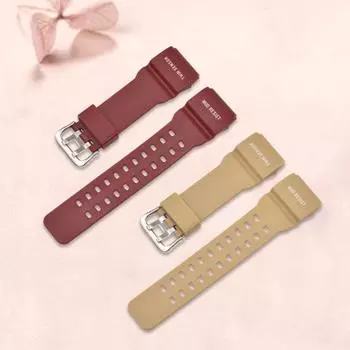 Ремешок для часов из мягкой водонепроницаемой смолы 28 мм, сменный ремешок для мужских часов, браслет, совместимый с Casio GG-1000/GWG-100/GSG-100 чёрный