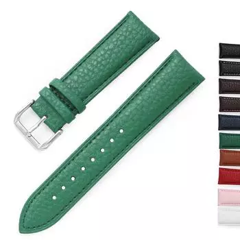 Ремешок для часов из натуральной кожи, 12–22 мм, сменный ремешок на запястье, ремешки для часов из зернистой телячьей кожи 12mm