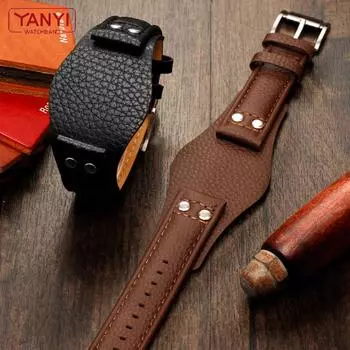 Ремешок для часов из натуральной кожи, ремешок 22 мм с ковриком для ископаемых CH2891 CH3051 CH2564 CH2565 ремешок для часов ручной работы мужской кожаный браслет