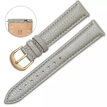 Ремешок для часов из натуральной кожи для женщин, быстросъемный ремешок для часов 12-20 мм, ремешок для часов, наручные часы 12mm темно-коричневого/серебряный