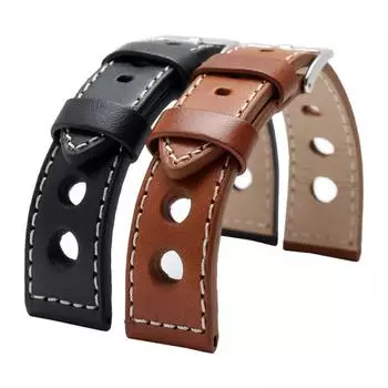 Ремешок для часов из натуральной кожи 20-24 мм Ремешок для часов Браслеты на запястье 20mm коричневый
