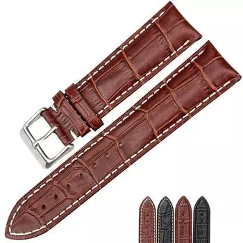 Ремешок для часов из натуральной кожи 19-22 мм Браслет-бровь Аксессуары для часов 18mm