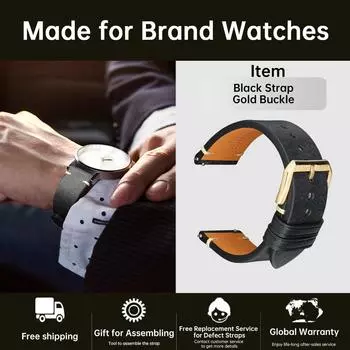 Ремешок для часов из натуральной кожи в стиле ретро для Huawei Amazfit GTS 20 мм 22 мм, быстросъемный умный ремешок для часов, женский и мужской ремешок для часов, аксессуары 18mm