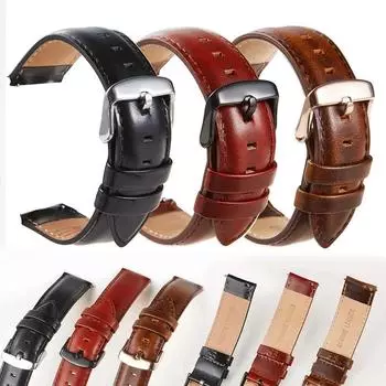 Ремешок для часов из натуральной кожи с масляным воском 18 мм 20 мм 22 мм, ремешок из воловьей кожи для DW Daniel Wellington Classic Iconic, мужской и женский браслет-ремень 20mm