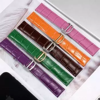 Ремешок для часов из натуральной кожи 16 мм 18 мм 20 мм 22 мм для Cartier Tank Solo для мужчин и женщин, сменные ремешки для часов 16mm