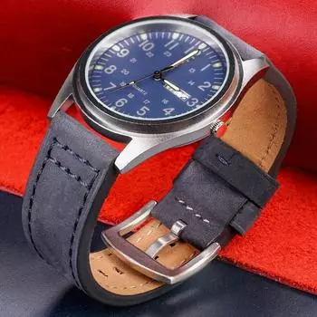 Ремешок для часов из натуральной кожи, быстросъемный винтажный ремешок для часов, металлическая пряжка, аксессуары для ремня 18 мм 20 мм 22 мм 24 мм 24mm