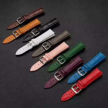 Ремешок для часов из натуральной кожи Bamboo Grain с пряжкой-пряжкой - натуральная коровья кожа для мужчин и женщин 10mm