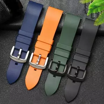 Ремешок для часов из натуральной резины 20 мм 22 мм Пыленепроницаемый аксессуар для браслета для часов 22mm