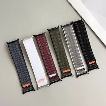 Ремешок для часов из нейлоновой петли для Samsung Galaxy Watch Ultra 47 мм, спортивный регулируемый браслет для Samsung Galaxy Ultra Correa Band Galaxy Watch Ultra чёрный