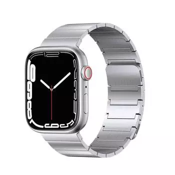Ремешок для часов из нержавеющей стали, магнитный бамбуковый ремешок для Apple Watch 8 7 6 SE 5 4 3 2 1, металлический ремешок для часов IWatch Band 38 40 41 42 44 45 49 мм 49mm