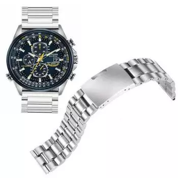 Ремешок для часов из нержавеющей стали подходит для Citizen Eco-Drive H800-S081157 AT8020-54L 23mm серебряный