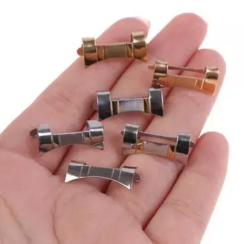 Ремешок для часов из нержавеющей стали с изогнутым концом, сменный ремешок для часов, инструменты для ремонта 19 мм/20 мм/21 мм/22 мм/23 мм/24 мм A1