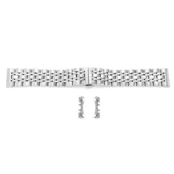 Ремешок для часов из нержавеющей стали, серебристый, с регулируемой застежкой-бабочкой, сменный ремешок для часов 23 мм 23mm