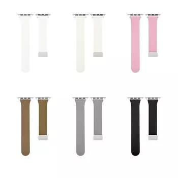 Ремешок для часов из овечьей кожи для Apple Watch Ultra 49 мм, магнитный складной ремешок с застежкой для IWatch 8/7/6/5/4/3/Se 40 44 38 42 мм, аксессуары 38 40 41mm белый