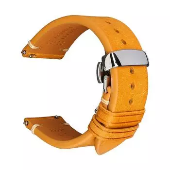 Ремешок для часов из телячьей кожи в стиле ретро, браслет 20 мм 22 мм для Samsung Galaxy Watch 42 46 мм, высококачественные ремешки для часов из воловьей кожи для Huawei GT2 18mm