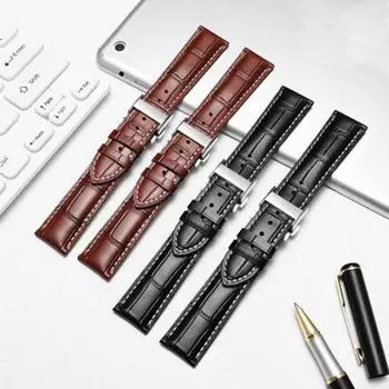 Ремешок для часов из воловьей кожи 19 20 21 мм Ремешок мужской из коровьей кожи 19mm