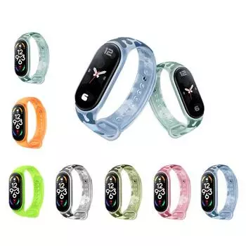 Ремешок для часов камуфляжный мягкий удобный нежный модный нарядный высокоэластичный ремешок для часов силиконовый браслет для Xiaomi Miband 5/6/7 for Xiaomi Mi Band 5 6 7