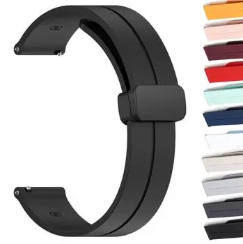 Ремешок для часов King, совместимый с Omega Swatch x Резиновый ремешок для часов Moon Swatch с магнитной пряжкой D, сменный резиновый ремешок для часов, 11 цветов темно-серого