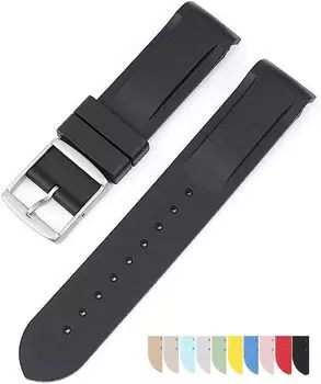 Ремешок для часов King, совместимый с Omega Swatch x Резиновый ремень для Moonswatch с пряжкой BA, сменный резиновый ремешок 11 цветов, 20 мм, подлинный белый