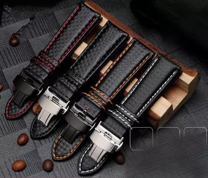 Ремешок для часов кожаный 18-24 мм 18mm