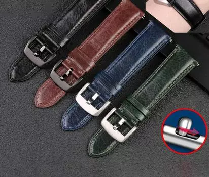 Ремешок для часов Кожаный браслет 20 мм 22 мм ремешок для часов быстросъемный ремень 20mm
