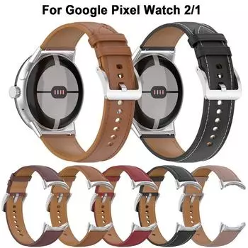 Ремешок для часов, кожаный браслет, новый кожаный ремешок для часов Google Pixel Watch 2/1, умные часы