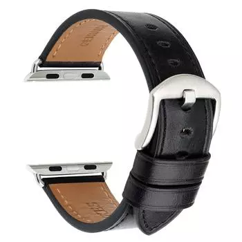 Ремешок для часов, кожаный ремешок высокого качества для Apple Watch6 SE 5, 4, 3, 2, 1, 38 мм, 40 мм, мужской кожаный ремешок для часов для iwatch5, 44 мм, 42 мм, хит продаж For Apple Watch 40mm