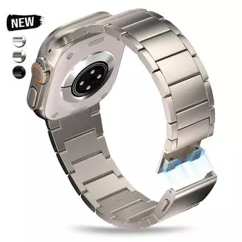 Ремешок для часов Магнитный браслет Титановый ремешок для Apple Watch Ultra 2 Ремешок для iwatch Series 9 8 7 45 мм 4 6 5 3 se 45 мм 42 мм 44 мм ультра 49 мм 42mm